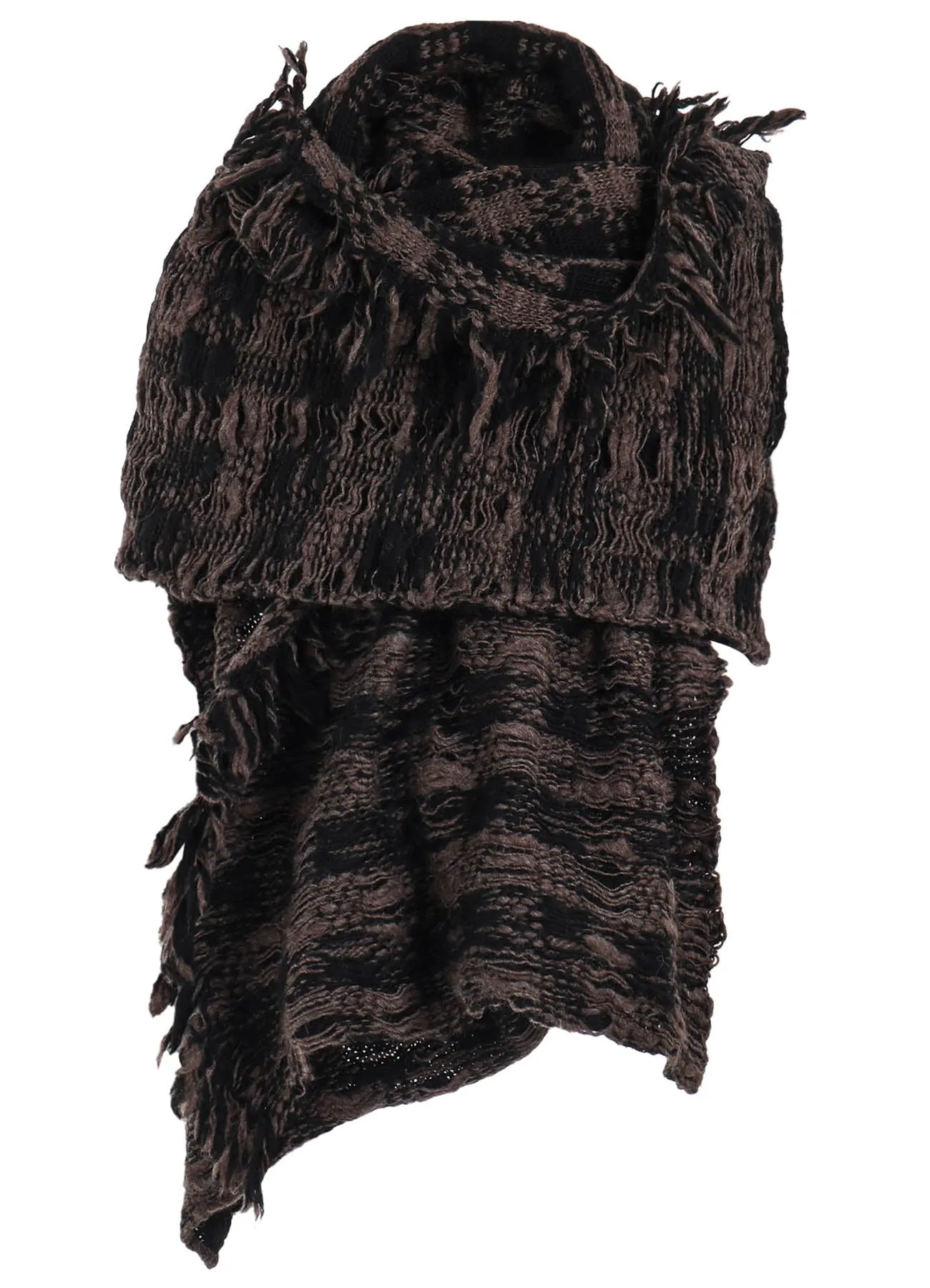 PLAID JACQUARD SCARF WITH SLEEVE HOLES sold by Yohji Yamamoto product image thumbnail 2