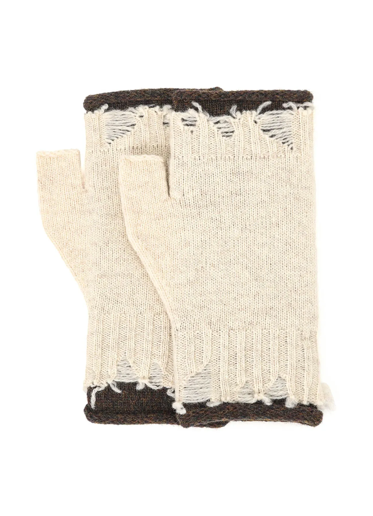 MILANO LAMB DAMAGED FINGERLESS GLOVES sold by Yohji Yamamoto product image thumbnail 2