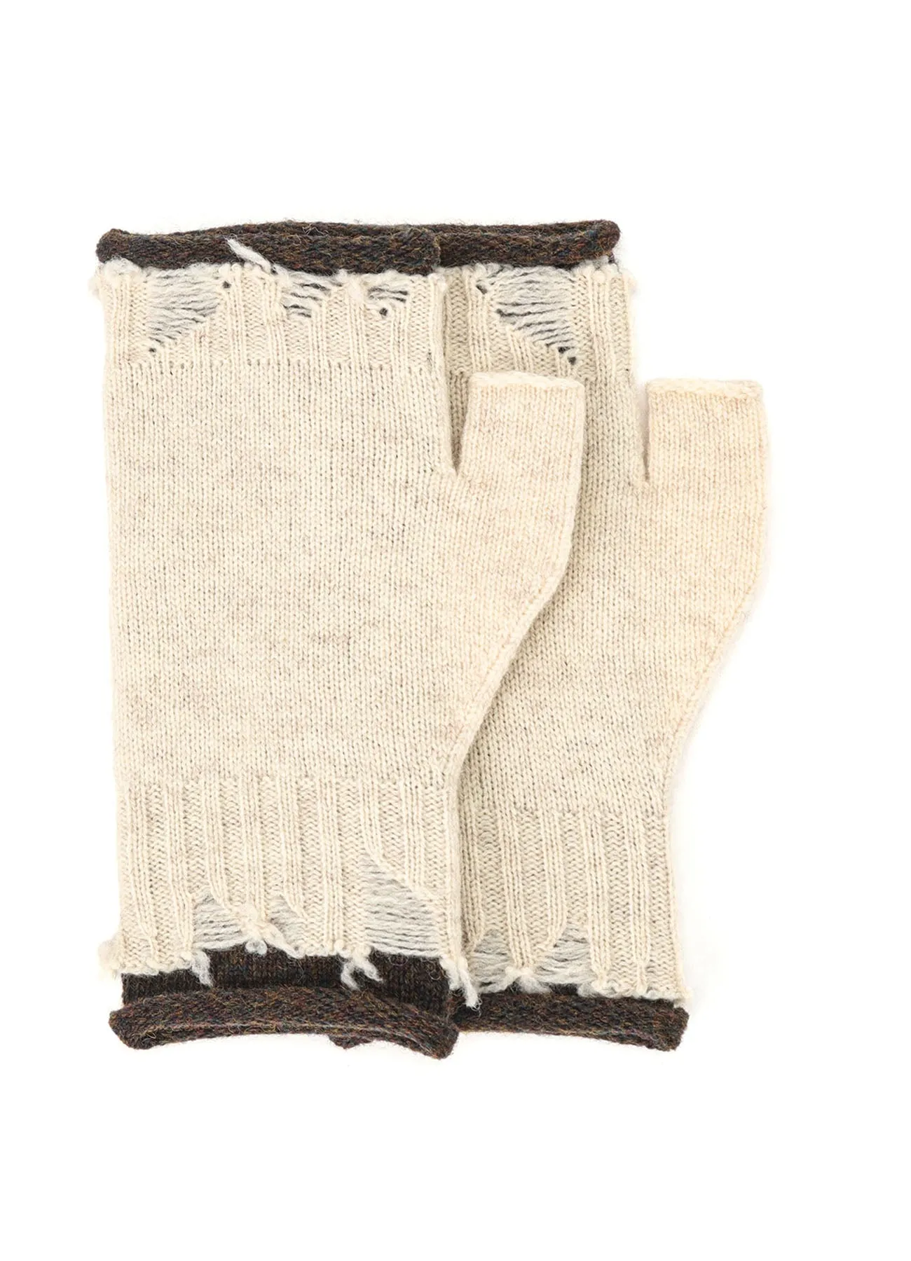 MILANO LAMB DAMAGED FINGERLESS GLOVES sold by Yohji Yamamoto product image thumbnail 3