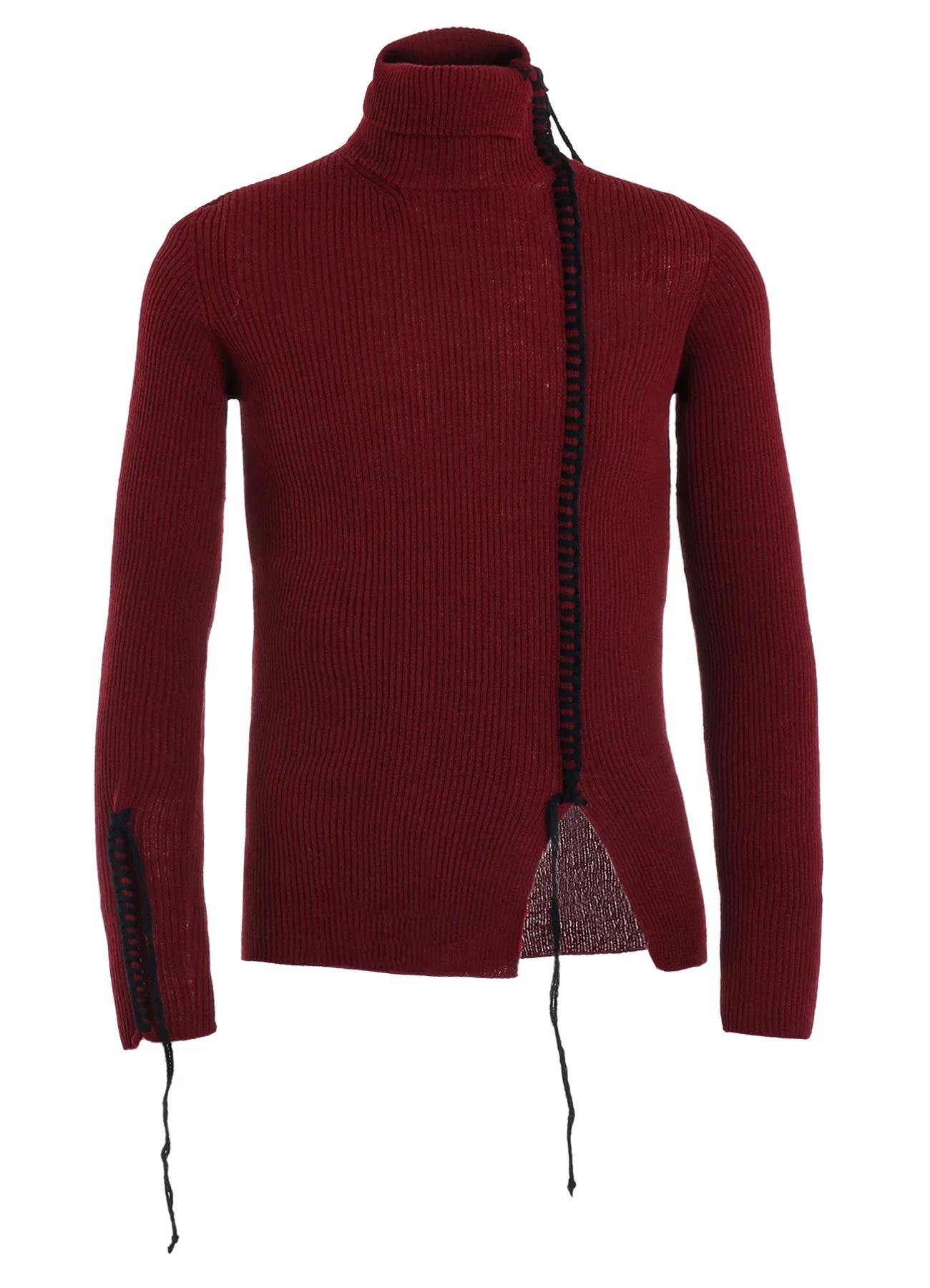 HIGH NECK RIBBED BLANKET STITCH PULLOVER sold by Yohji Yamamoto product image thumbnail 2