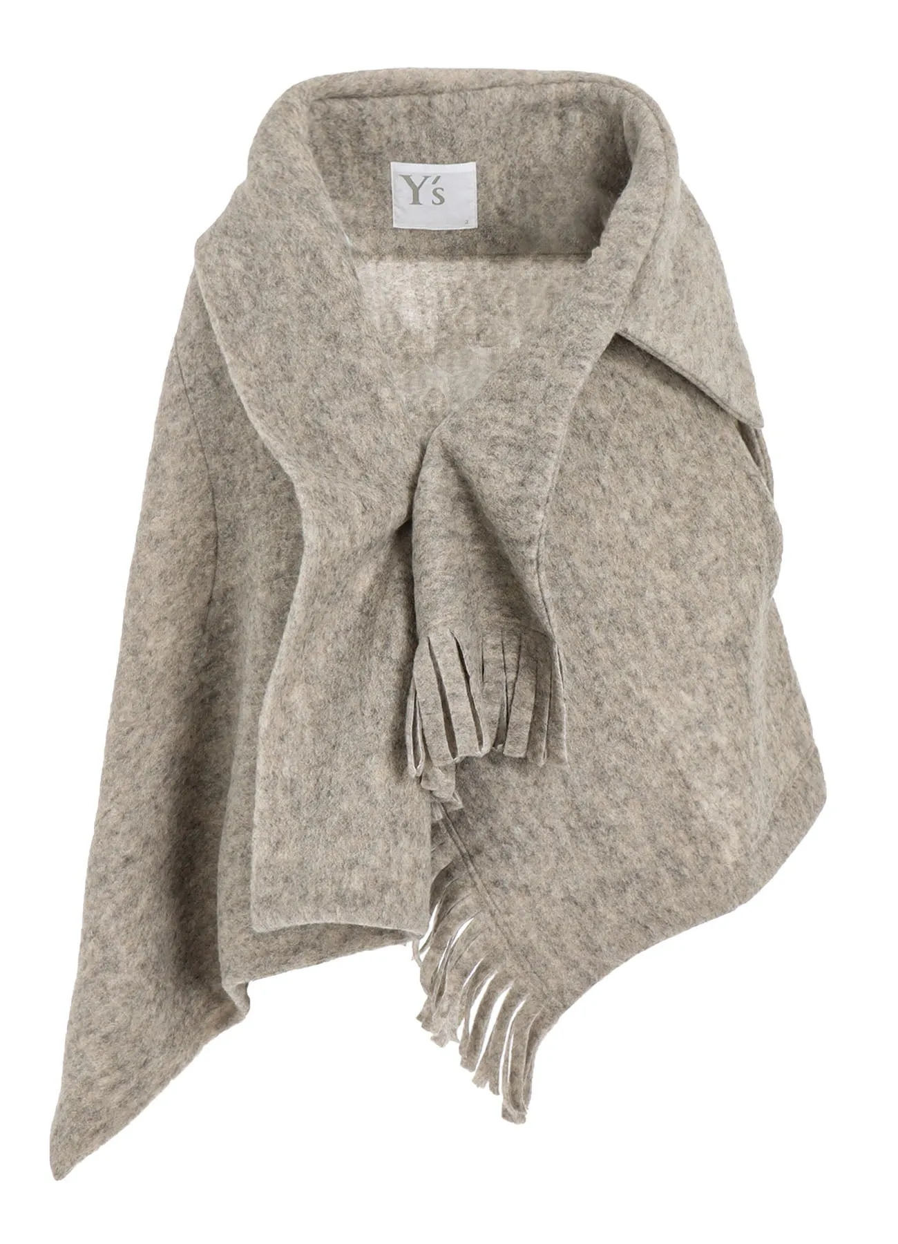 W/Pe SLIVER FLEECE FRINGE WRAP T sold by Yohji Yamamoto product image thumbnail 3
