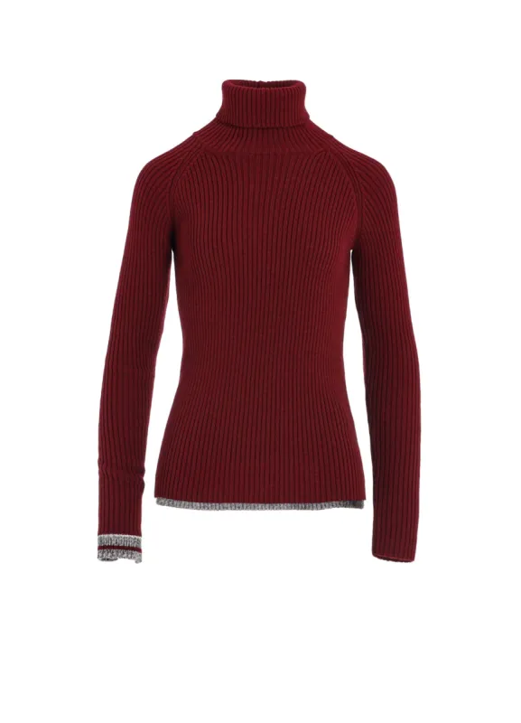 RIB HIGH NECK RAGLAN PULLOVER sold by Yohji Yamamoto