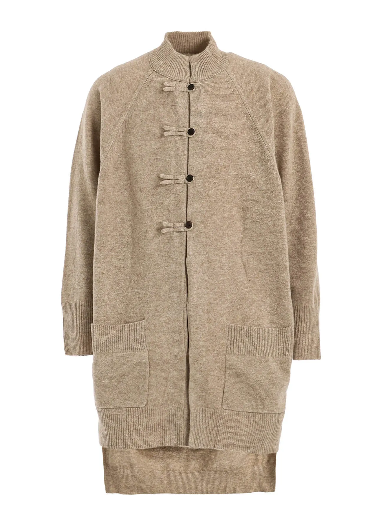 LAMB WOOL JERSEY CHINA BUTTON LONG CARDIGAN sold by Yohji Yamamoto product image thumbnail 2