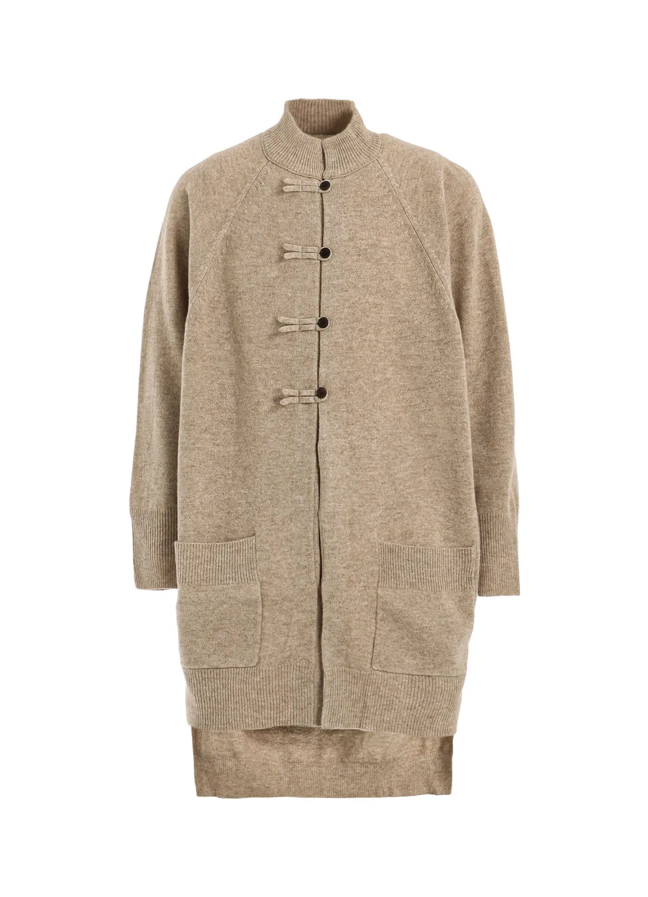 LAMB WOOL JERSEY CHINA BUTTON LONG CARDIGAN sold by Yohji Yamamoto