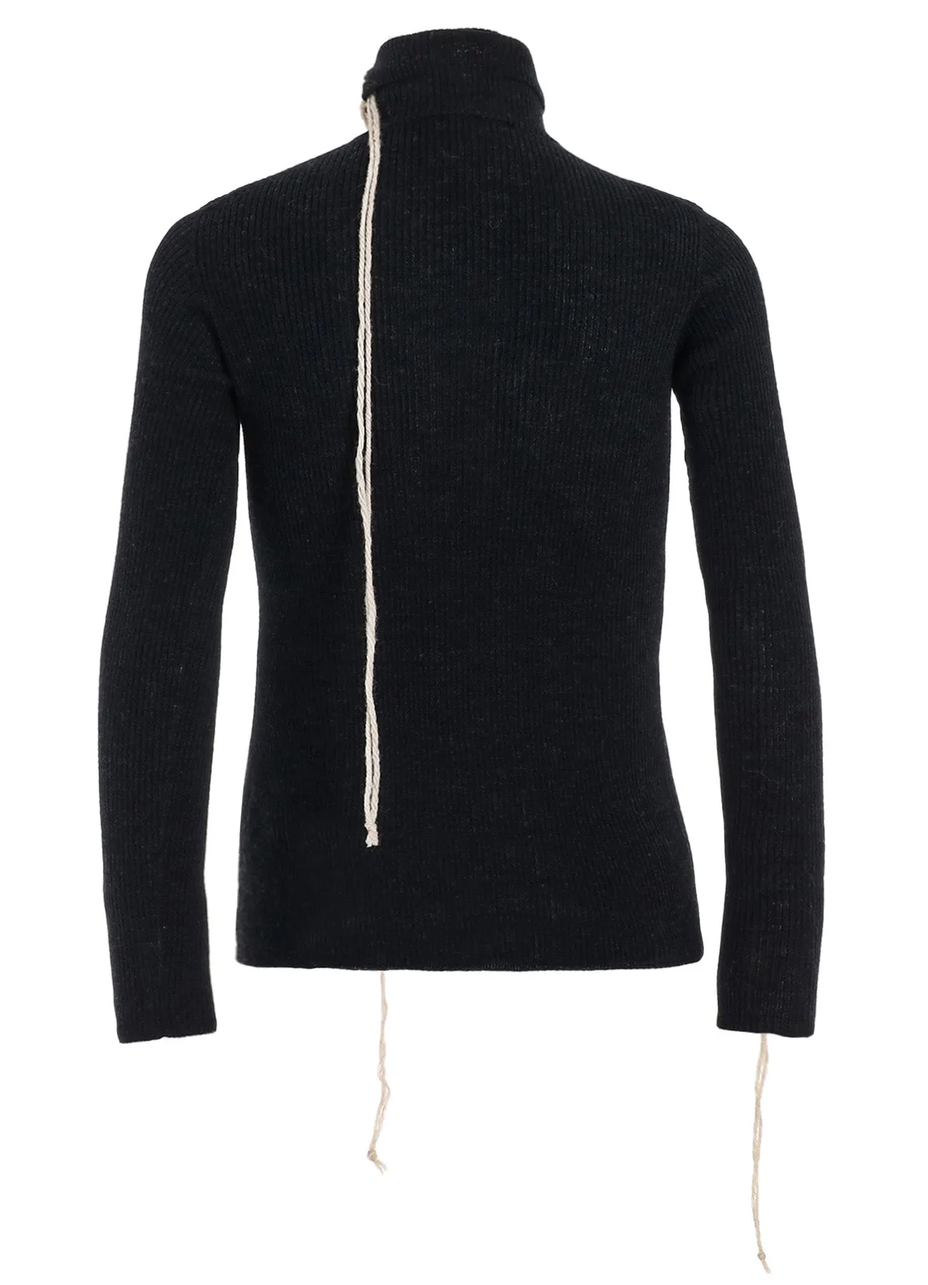 HIGH NECK RIBBED BLANKET STITCH PULLOVER sold by Yohji Yamamoto product image thumbnail 4