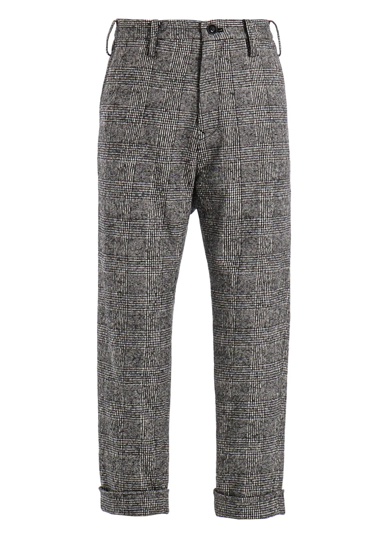 COTTON WOOL GLEN CHECK MACKIN SLIM PANTS sold by Yohji Yamamoto product image thumbnail 2