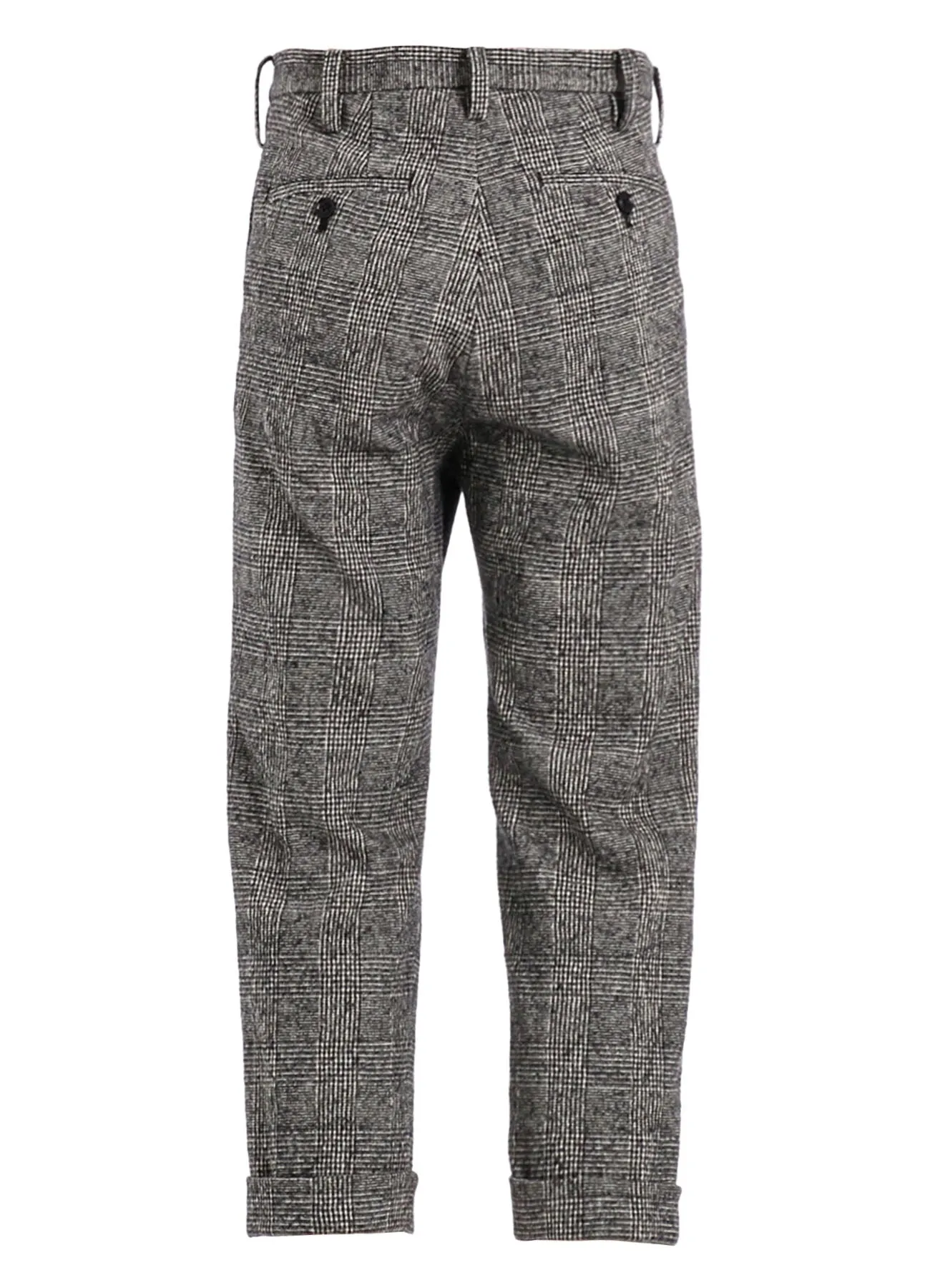 COTTON WOOL GLEN CHECK MACKIN SLIM PANTS sold by Yohji Yamamoto product image thumbnail 3