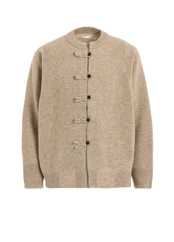 LAMB WOOL JERSEY CHINA BUTTON CARDIGAN sold by Yohji Yamamoto