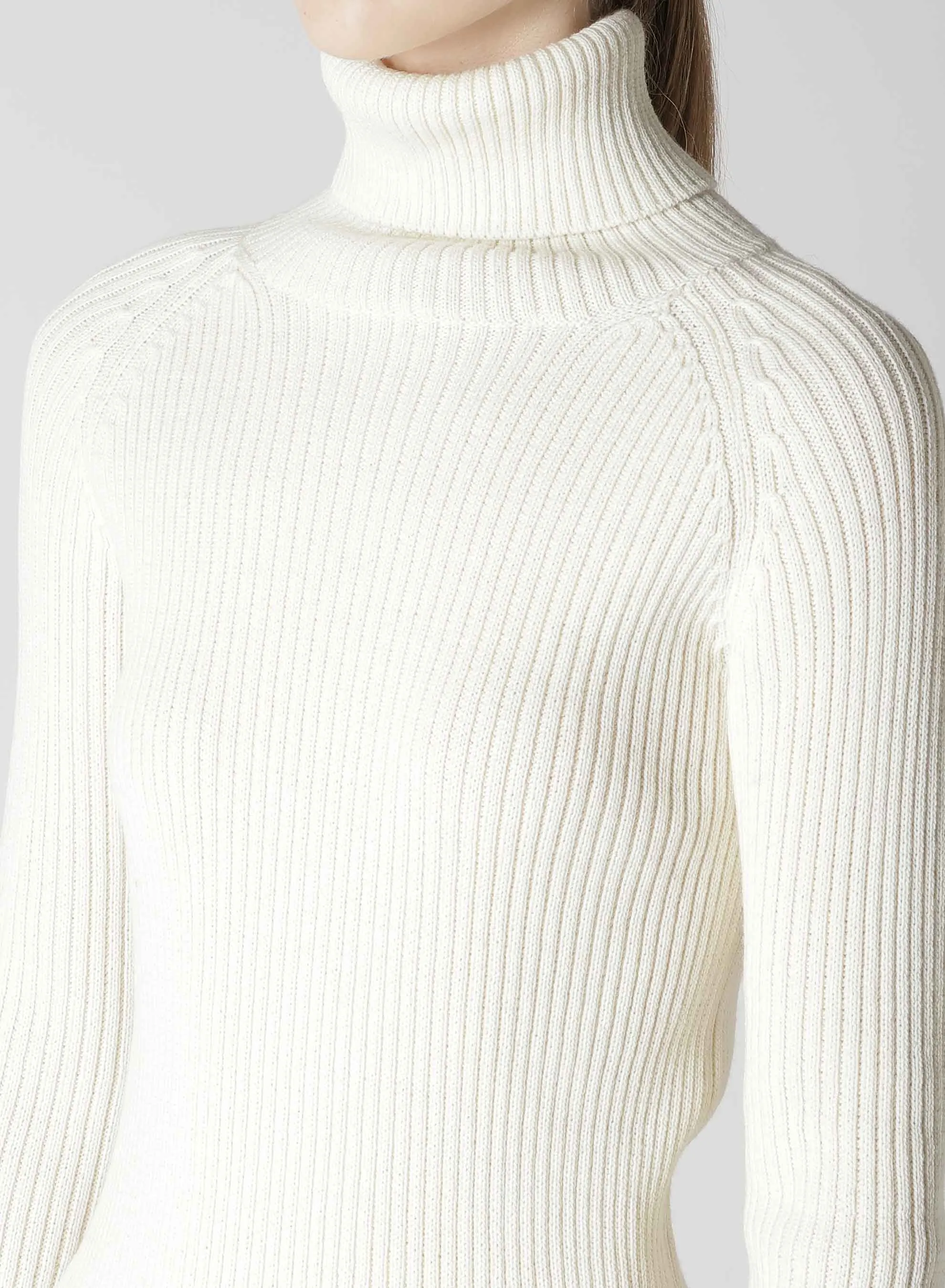 RIB HIGH NECK RAGLAN PULLOVER sold by Yohji Yamamoto product image thumbnail 5