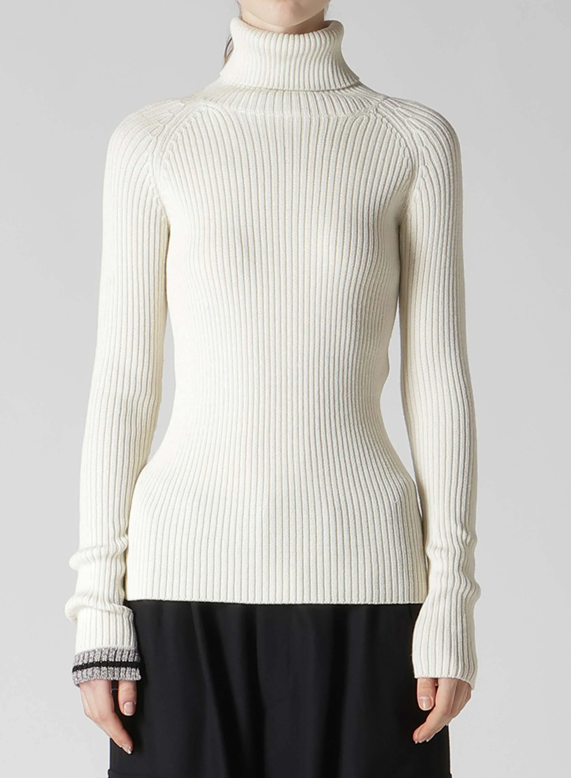 RIB HIGH NECK RAGLAN PULLOVER sold by Yohji Yamamoto product image thumbnail 4