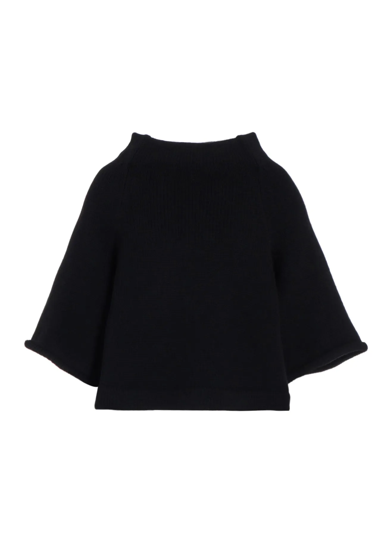 LAMB WOOL JERSEY ROLLED SLEEVE PULLOVER sold by Yohji Yamamoto product image thumbnail 2