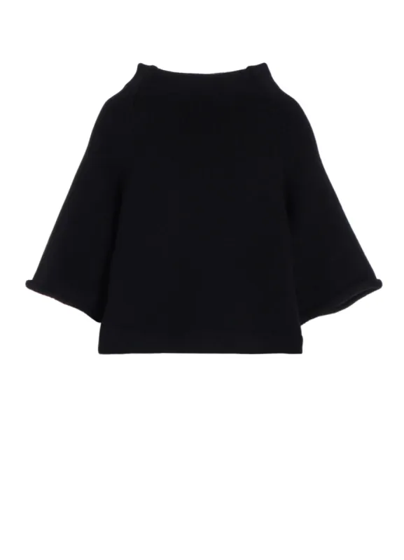 LAMB WOOL JERSEY ROLLED SLEEVE PULLOVER sold by Yohji Yamamoto