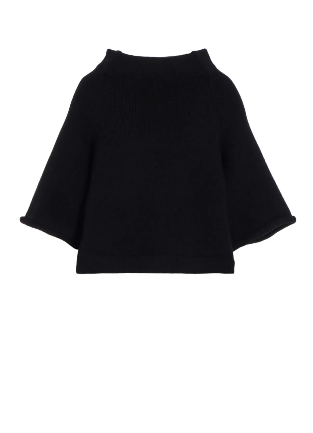 LAMB WOOL JERSEY ROLLED SLEEVE PULLOVER sold by Yohji Yamamoto