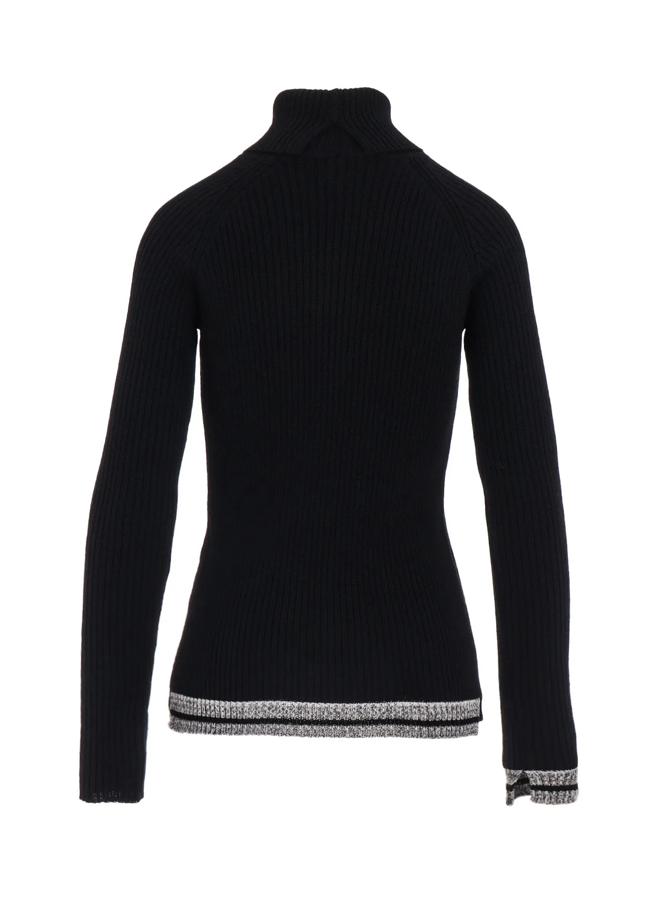 RIB HIGH NECK RAGLAN PULLOVER sold by Yohji Yamamoto product image thumbnail 3