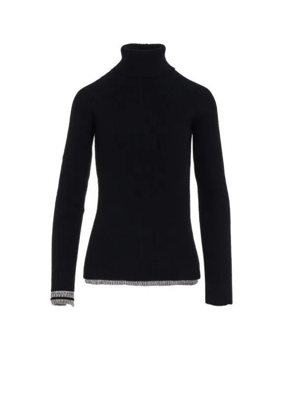 RIB HIGH NECK RAGLAN PULLOVER sold by Yohji Yamamoto