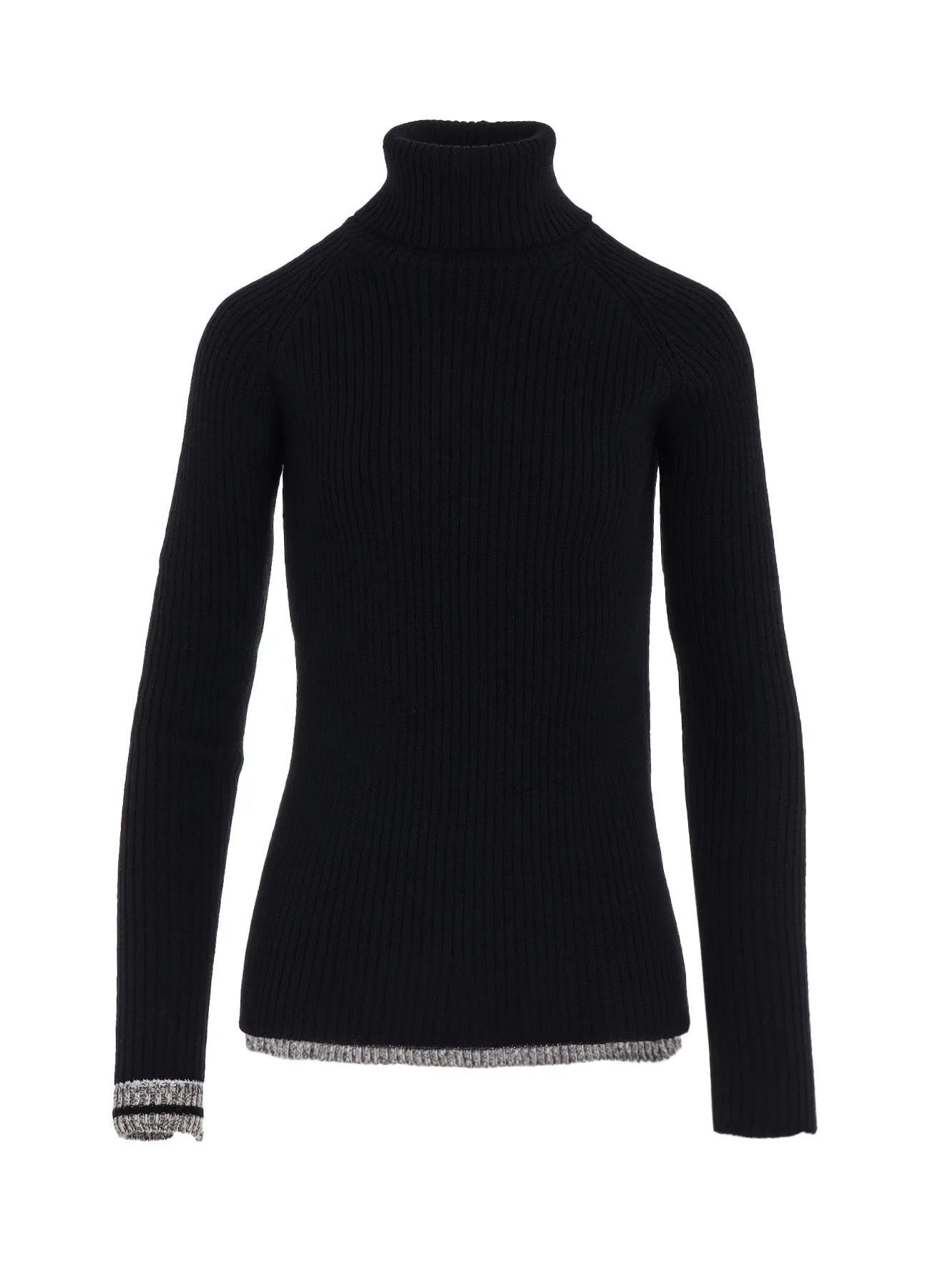 RIB HIGH NECK RAGLAN PULLOVER sold by Yohji Yamamoto product image thumbnail 2