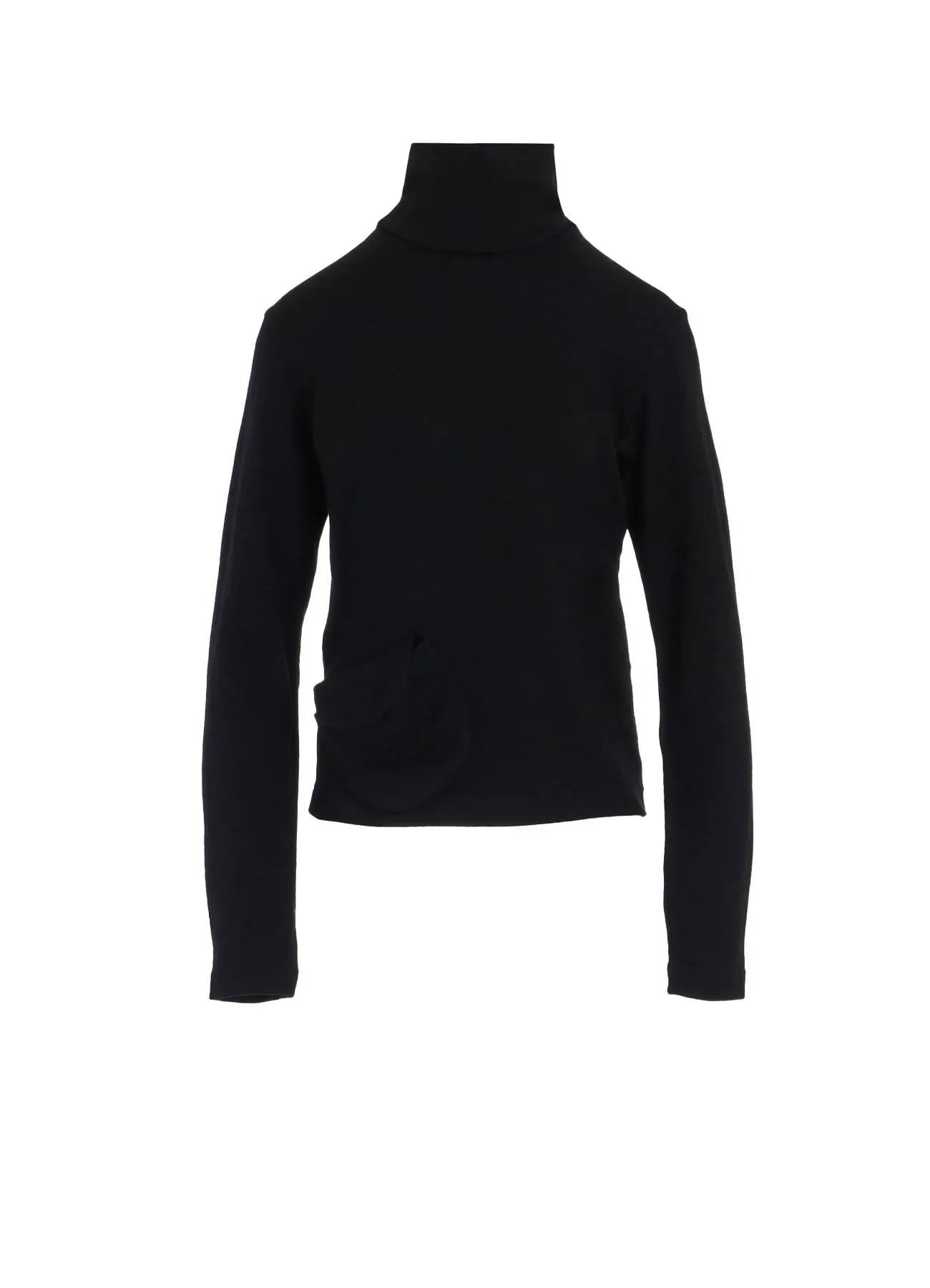 WOOL JERSEY HIGH NECK PULLOVER WITH POCKET sold by Yohji Yamamoto