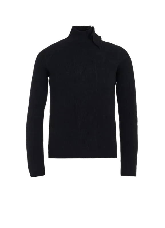 HIGH NECK RIBBED PULLOVER sold by Yohji Yamamoto