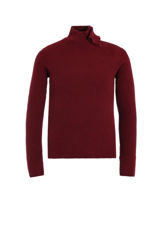 HIGH NECK RIBBED PULLOVER sold by Yohji Yamamoto