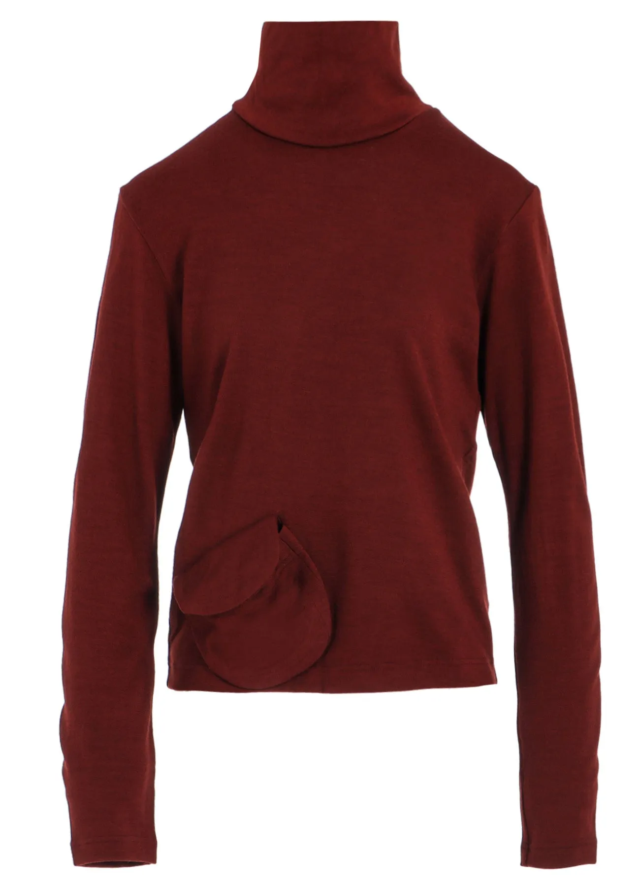 WOOL JERSEY HIGH NECK PULLOVER WITH POCKET sold by Yohji Yamamoto product image thumbnail 2