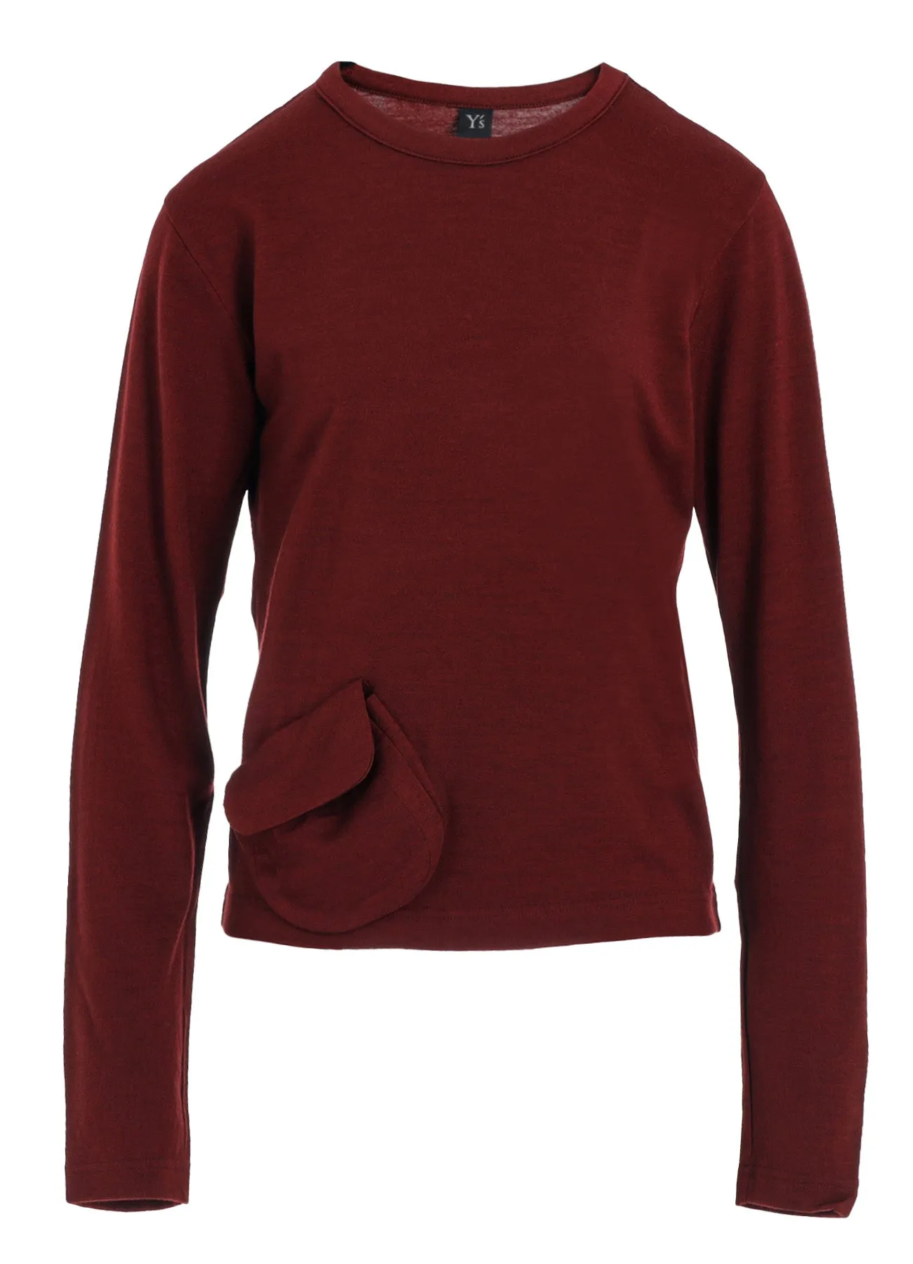 WOOL JERSEY CREW NECK PULLOVER WITH POCKET sold by Yohji Yamamoto product image thumbnail 2