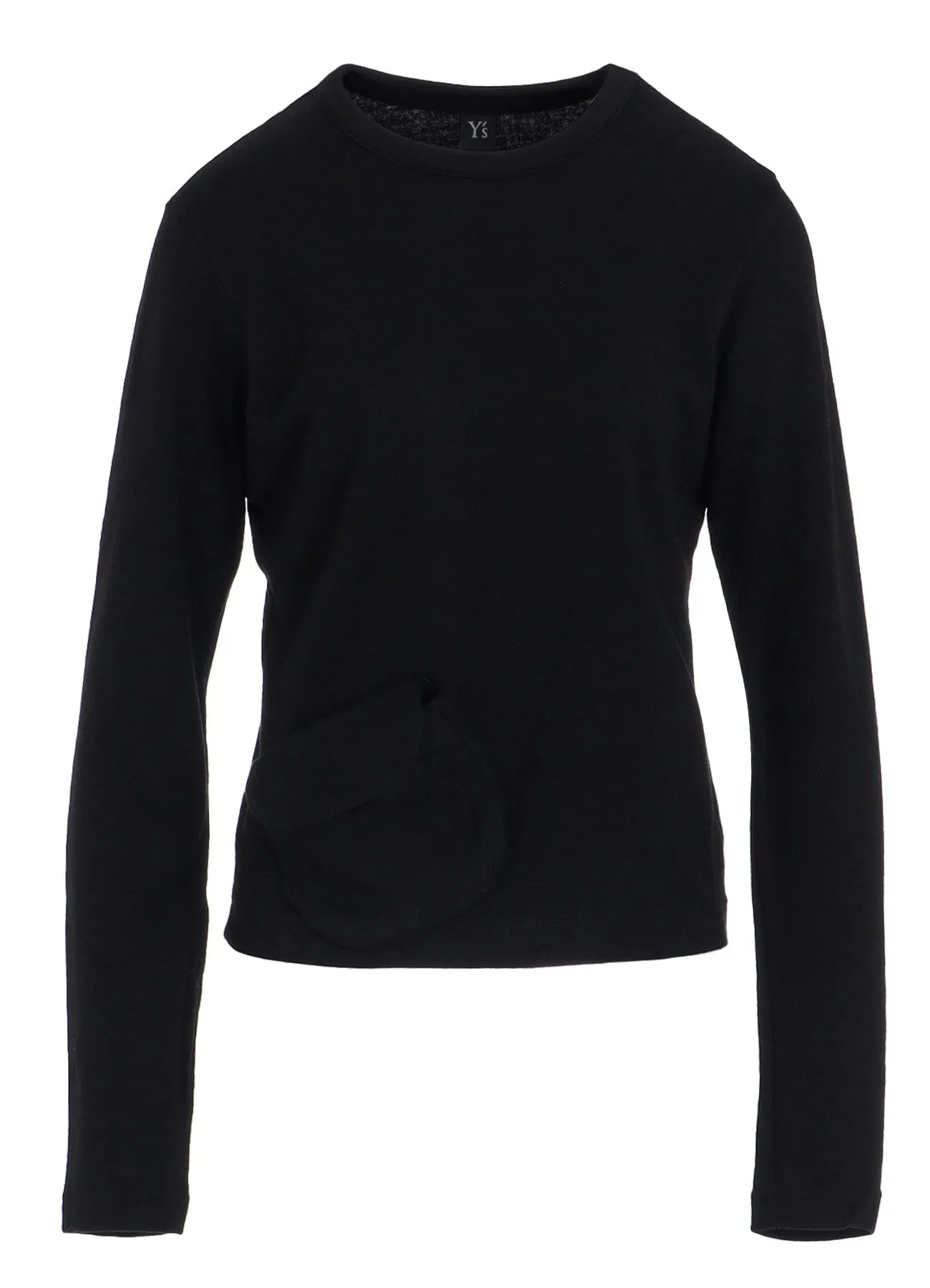 WOOL JERSEY CREW NECK PULLOVER WITH POCKET sold by Yohji Yamamoto product image thumbnail 2