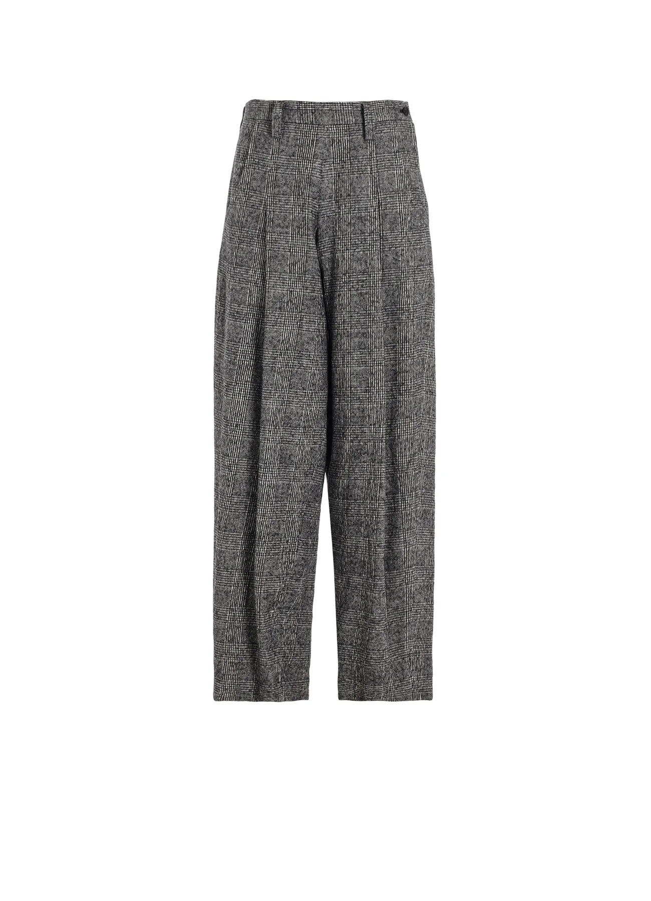 COTTON WOOL GLEN CHECK SIDE OPEN PANTS sold by Yohji Yamamoto