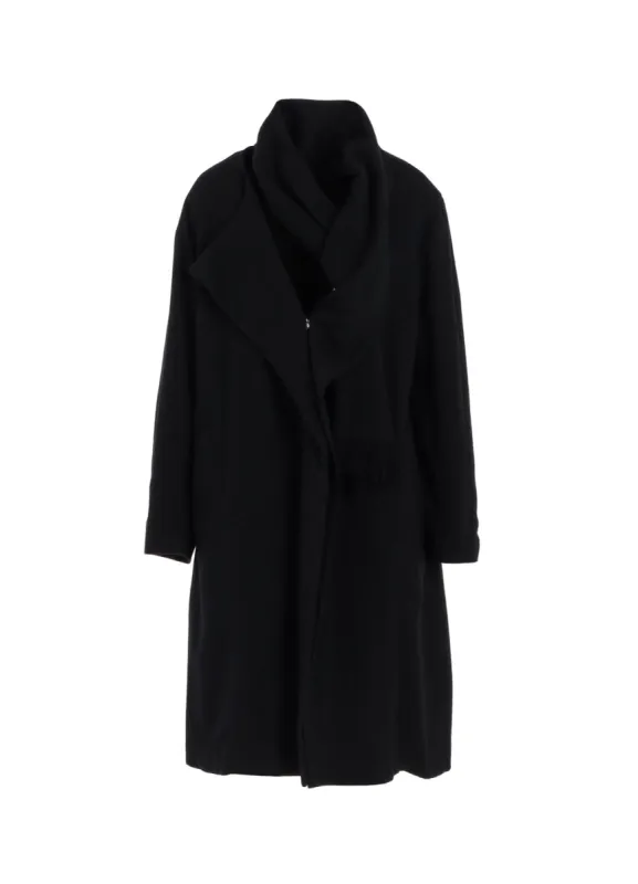 STRETCH FLANNEL SCARF COAT sold by Yohji Yamamoto
