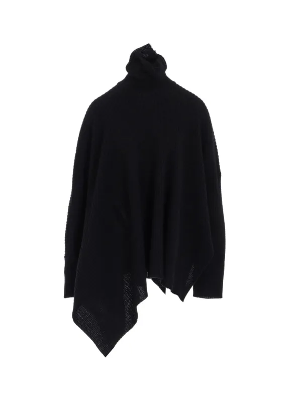 RIBBED UNBALANCED PONCHO sold by Yohji Yamamoto