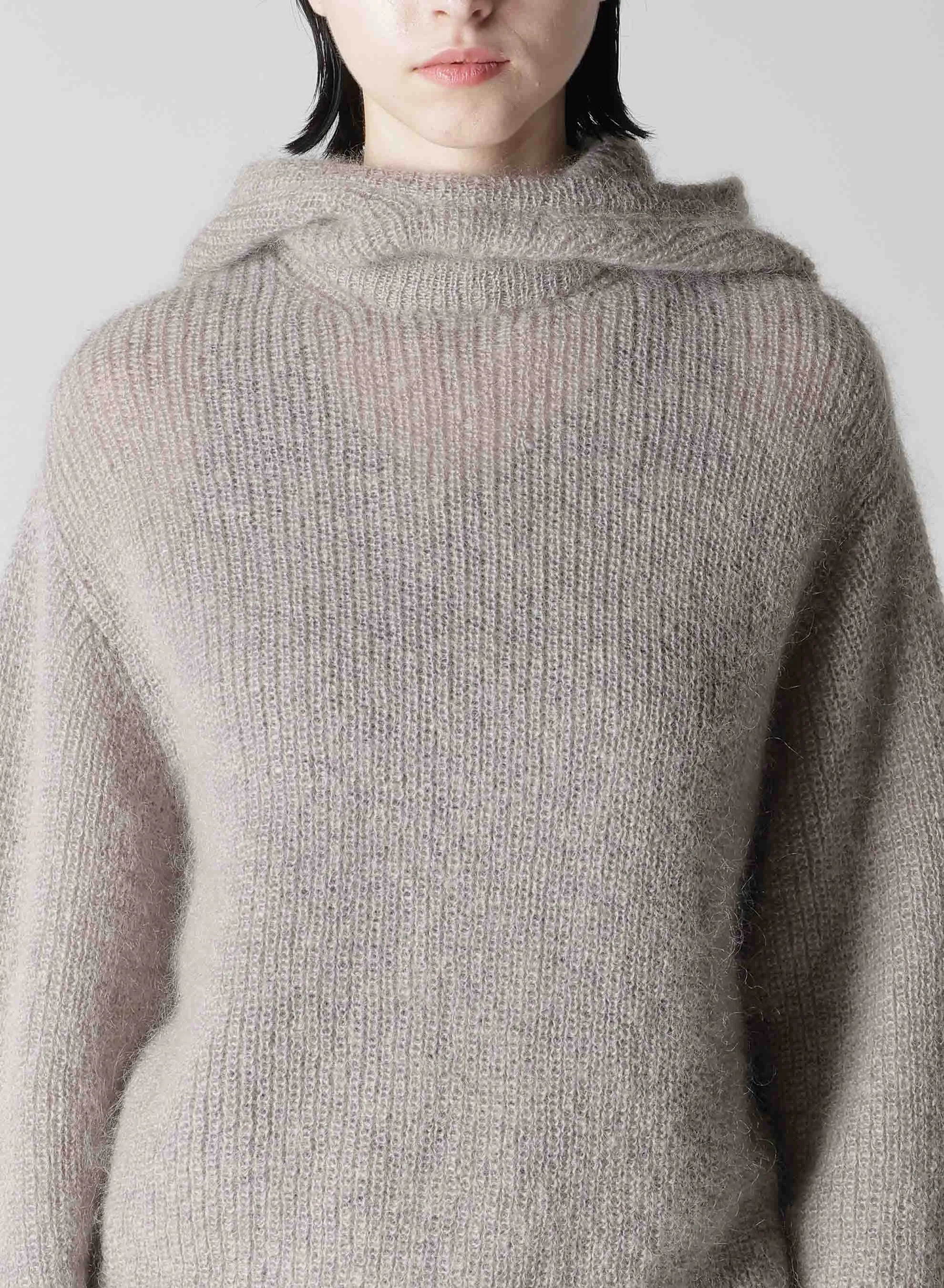 MOHAIR HOODIE PULLOVER sold by Yohji Yamamoto product image thumbnail 5