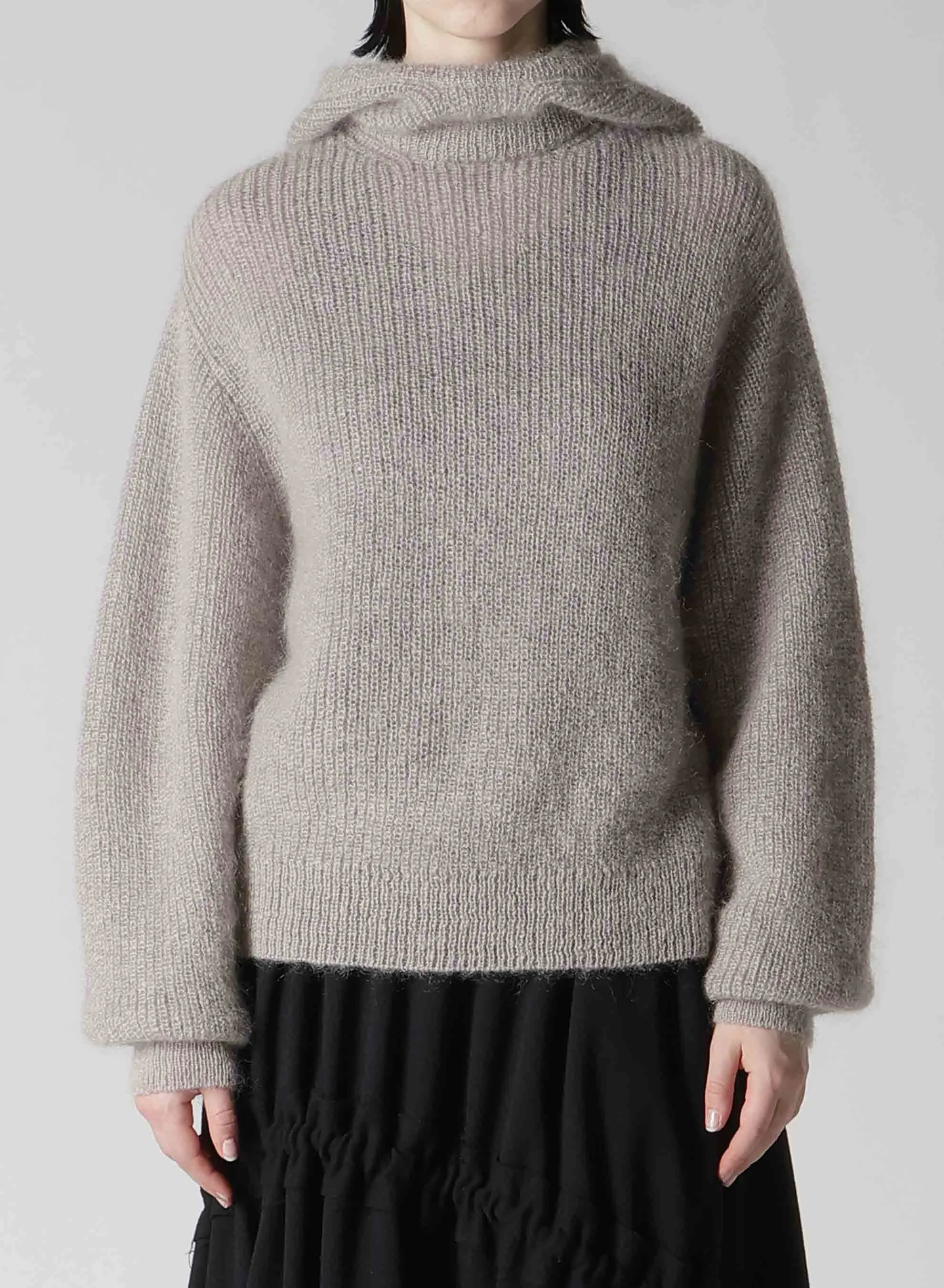 MOHAIR HOODIE PULLOVER sold by Yohji Yamamoto product image thumbnail 4