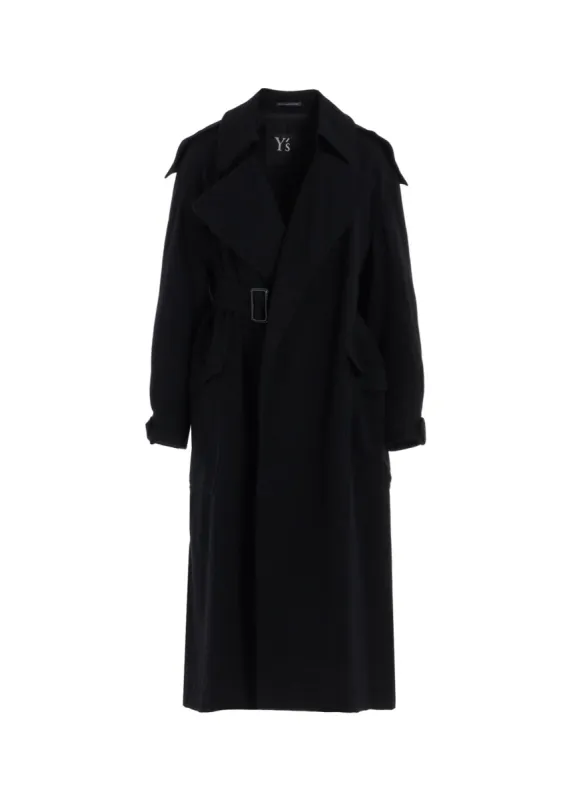 STRETCH FLANNEL TRENCH COAT made by Yohji Yamamoto