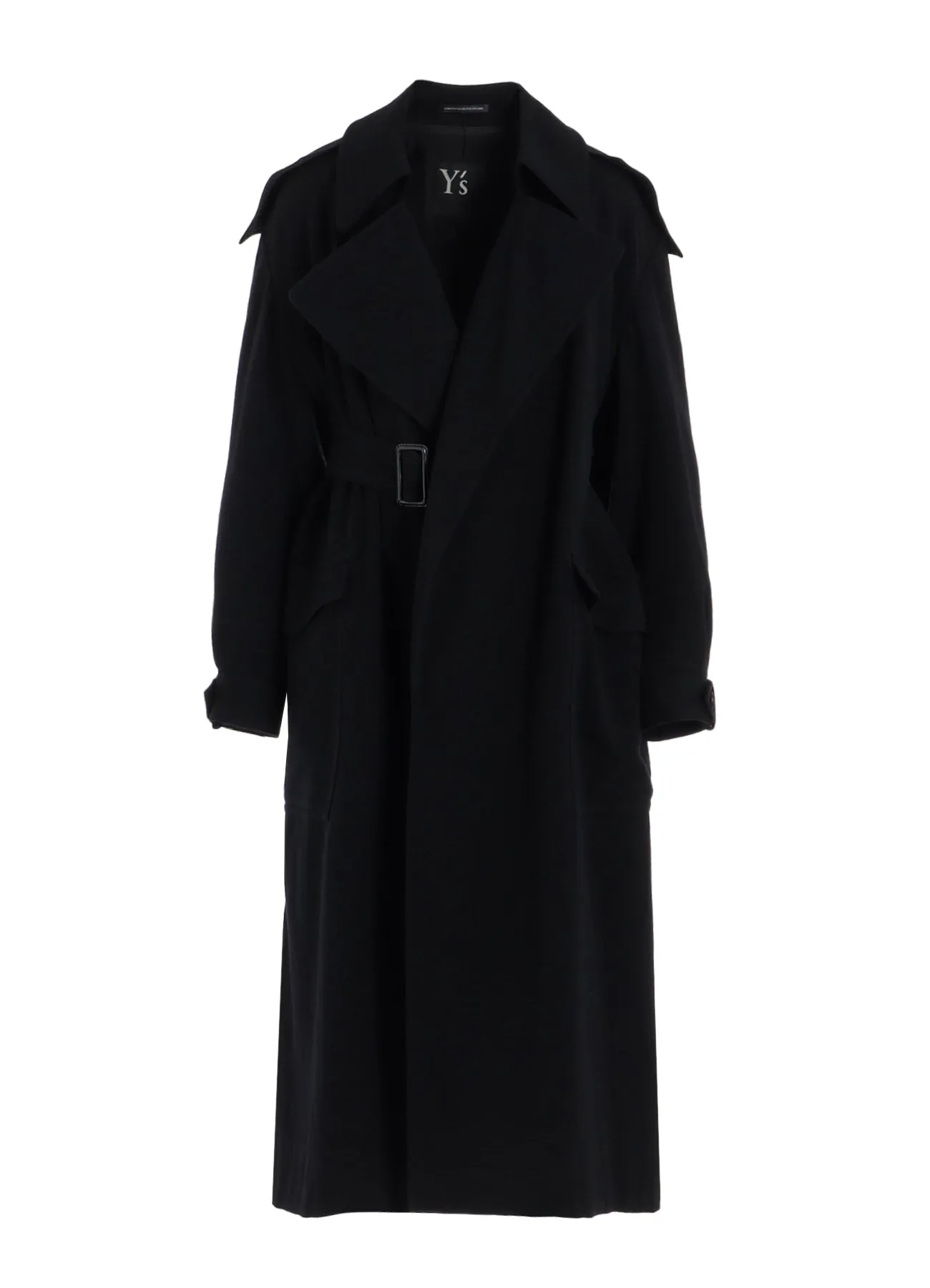STRETCH FLANNEL TRENCH COAT sold by Yohji Yamamoto product image thumbnail 2