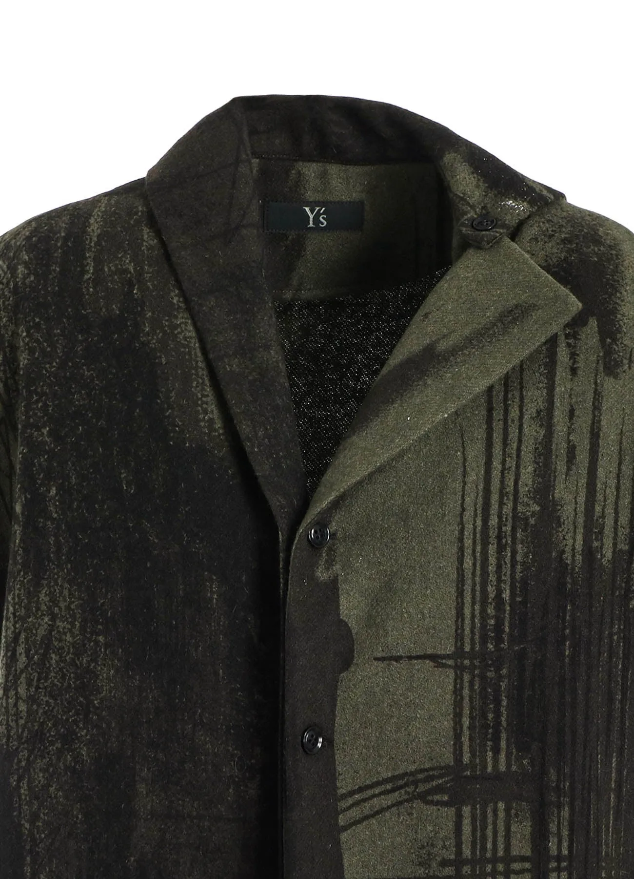 WOOL FLANNEL LOGO SCRIBBLE PT FRENCH SLEEVE DRESS sold by Yohji Yamamoto product image thumbnail 5