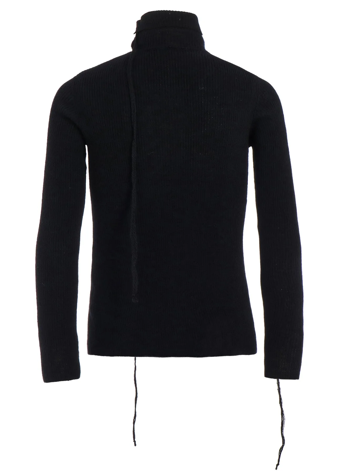 HIGH NECK RIBBED BLANKET STITCH PULLOVER sold by Yohji Yamamoto product image thumbnail 3