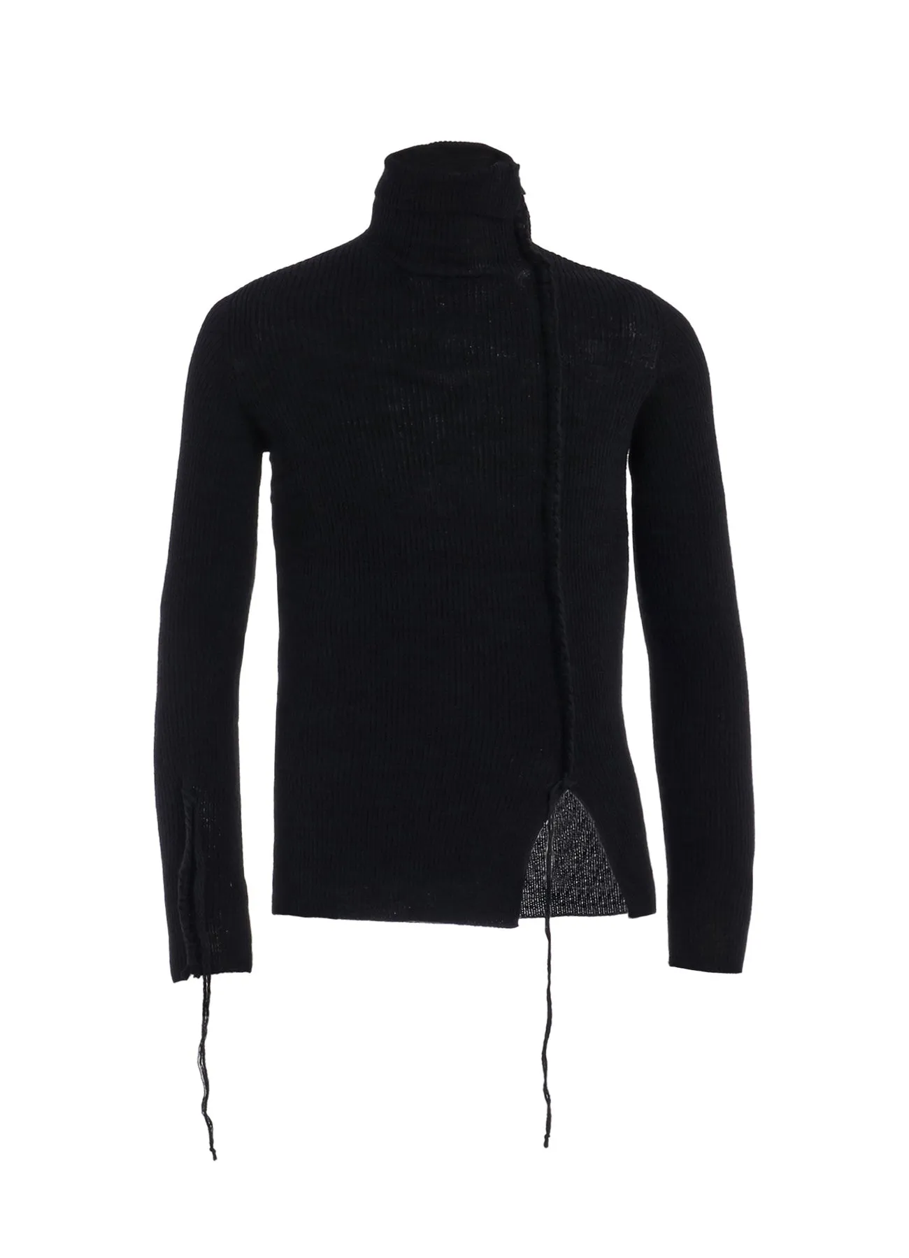 HIGH NECK RIBBED BLANKET STITCH PULLOVER sold by Yohji Yamamoto