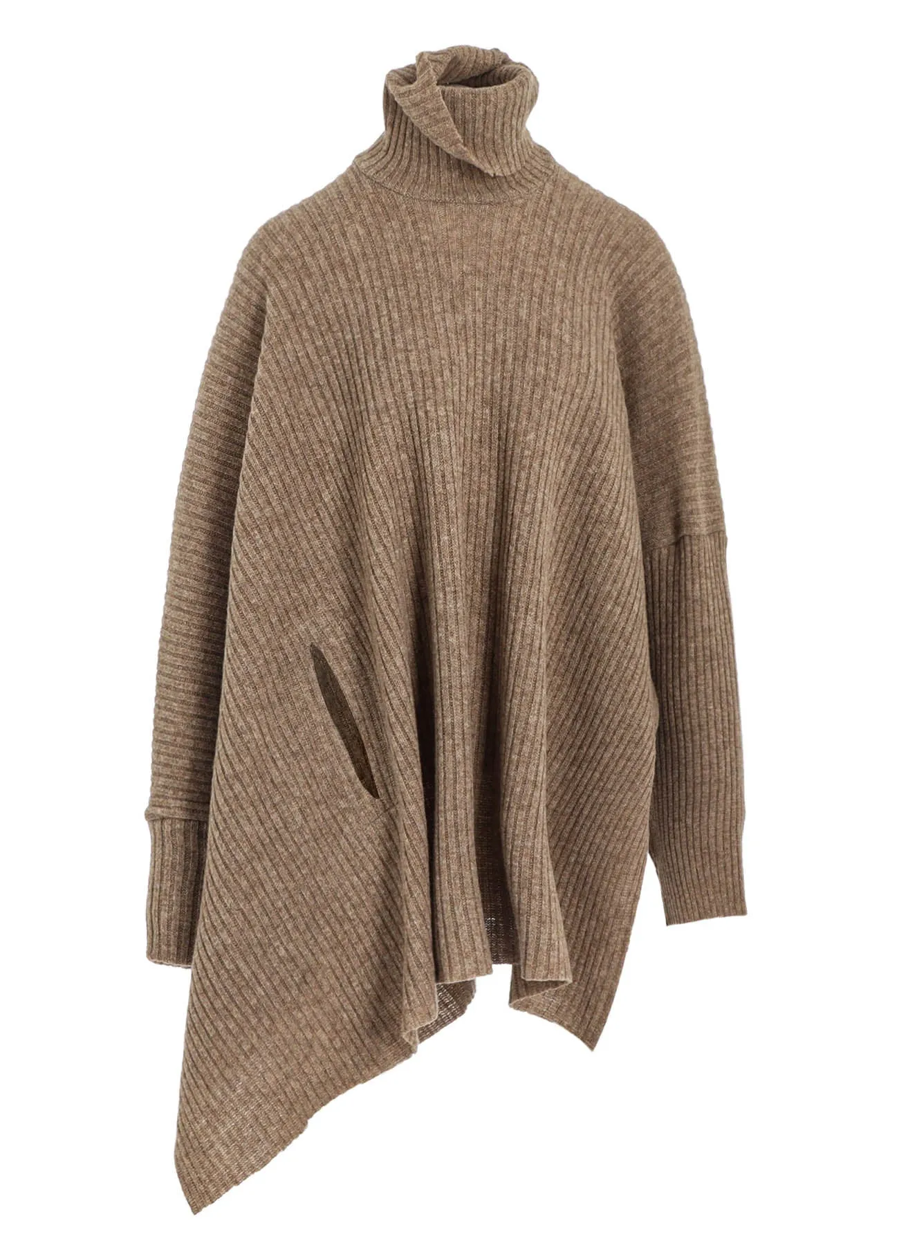 RIBBED UNBALANCED PONCHO sold by Yohji Yamamoto product image thumbnail 2