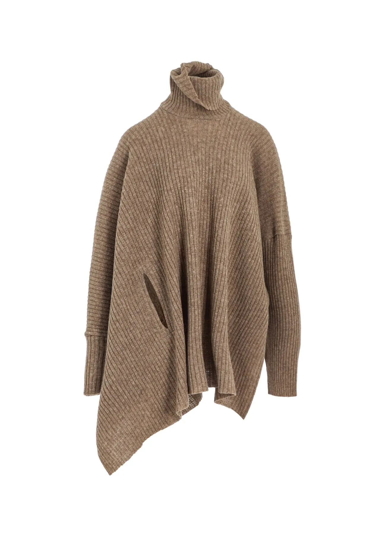 RIBBED UNBALANCED PONCHO sold by Yohji Yamamoto