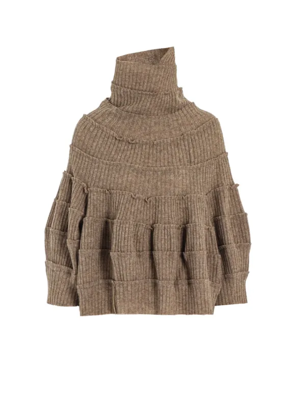 RIB SWIRL HIGH NECK PO sold by Yohji Yamamoto