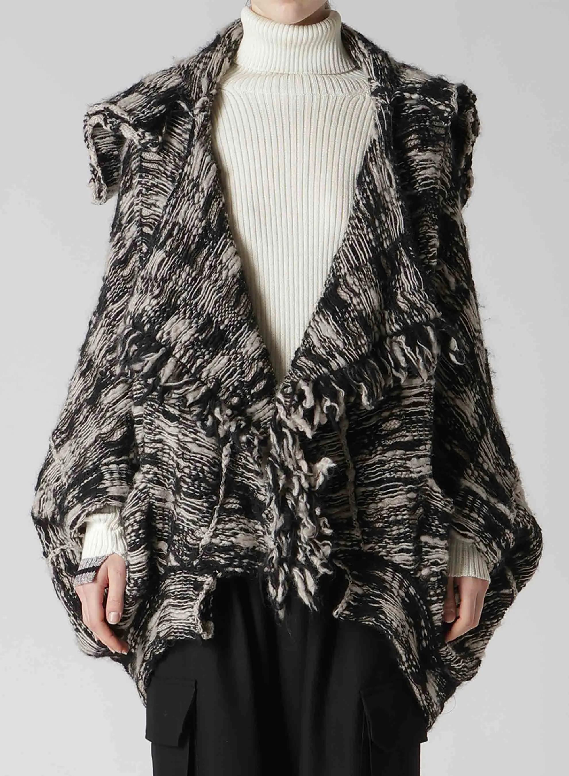 PLAID JACQUARD DOUBLE POCKET CARDIGAN sold by Yohji Yamamoto product image thumbnail 4