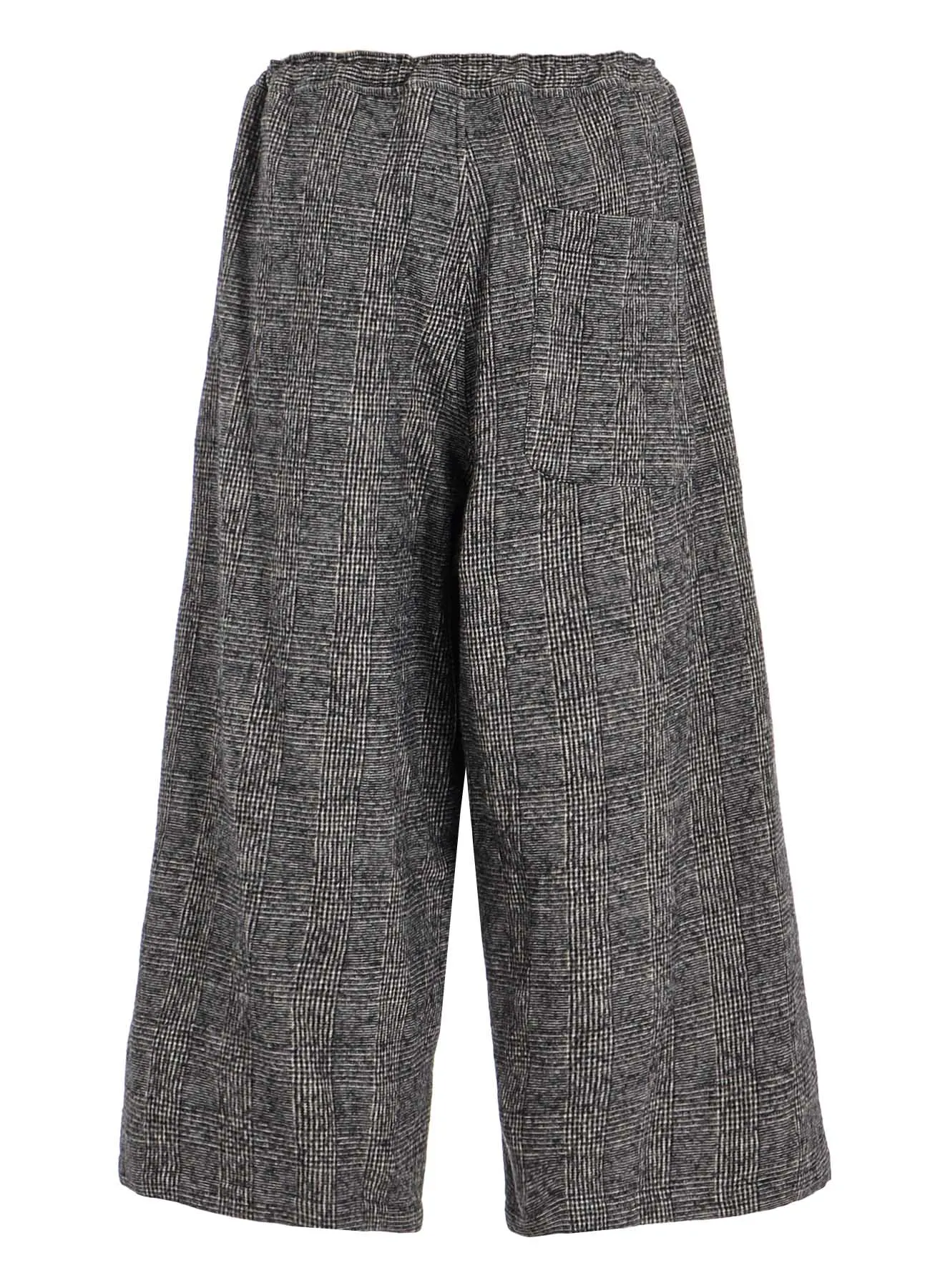COTTON WOOL GLEN CHECK FRONT TUCK WIDE PANTS sold by Yohji Yamamoto product image thumbnail 3