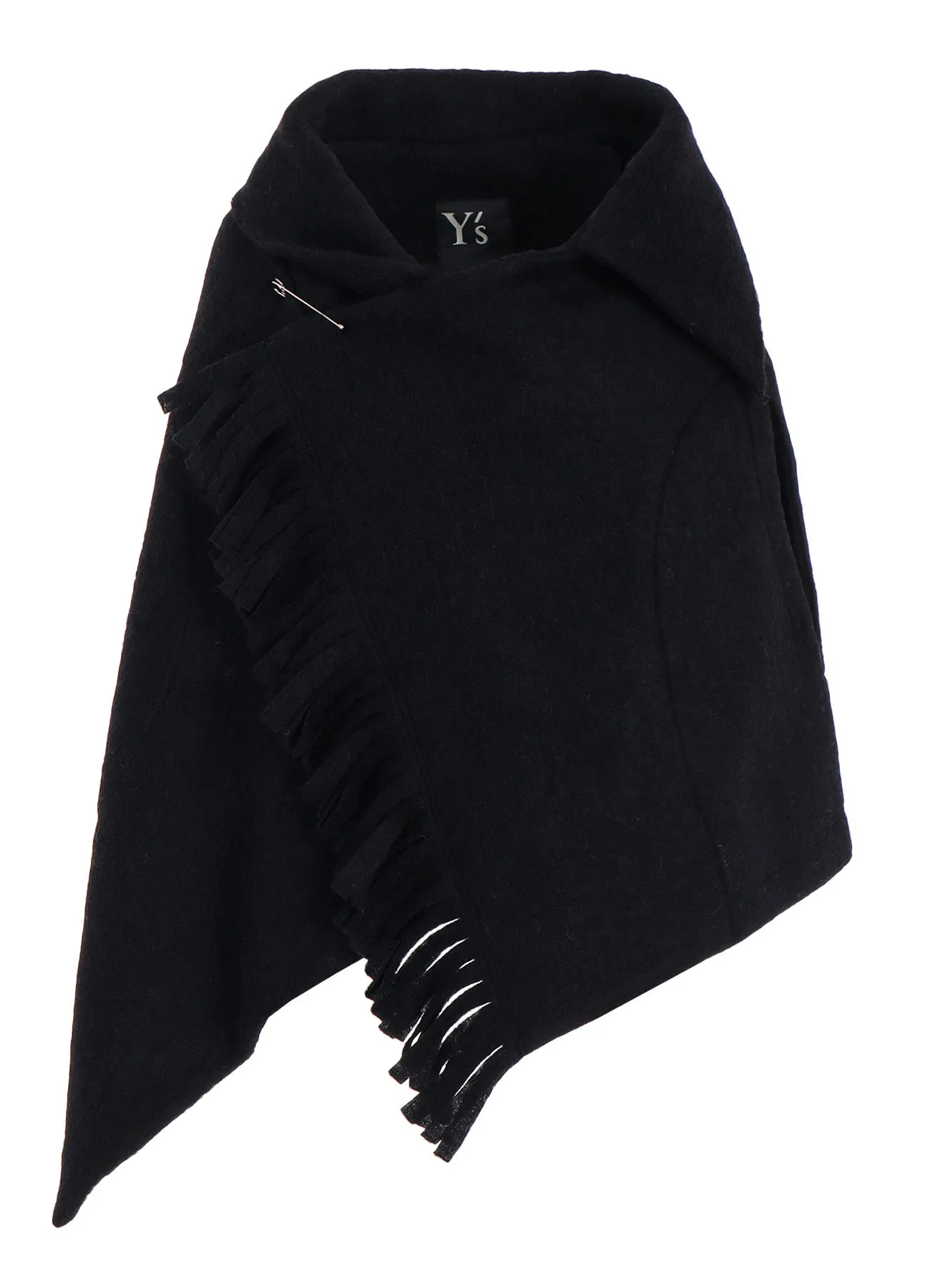 W/Pe SLIVER FLEECE FRINGE WRAP T sold by Yohji Yamamoto product image thumbnail 2