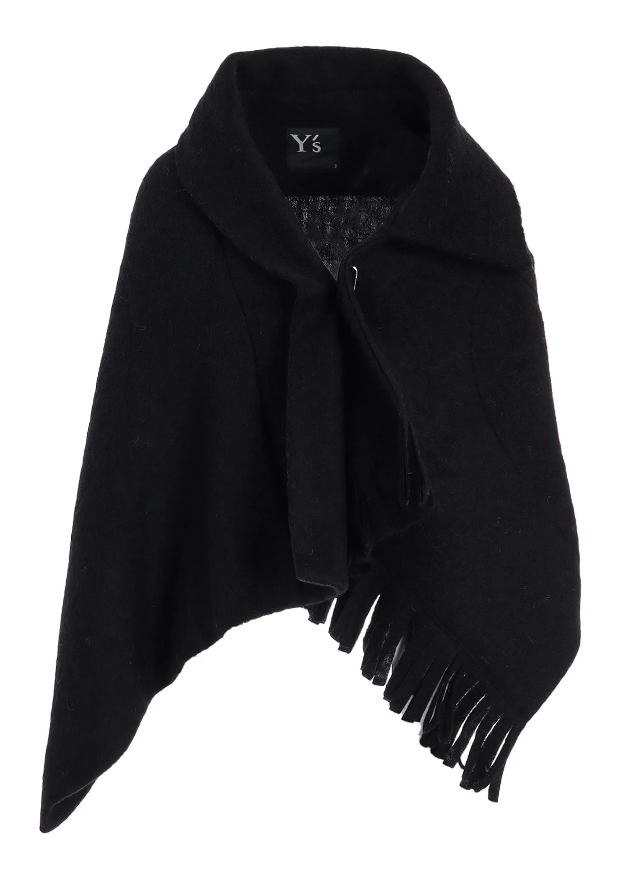 W/Pe SLIVER FLEECE FRINGE WRAP T sold by Yohji Yamamoto product image thumbnail 3