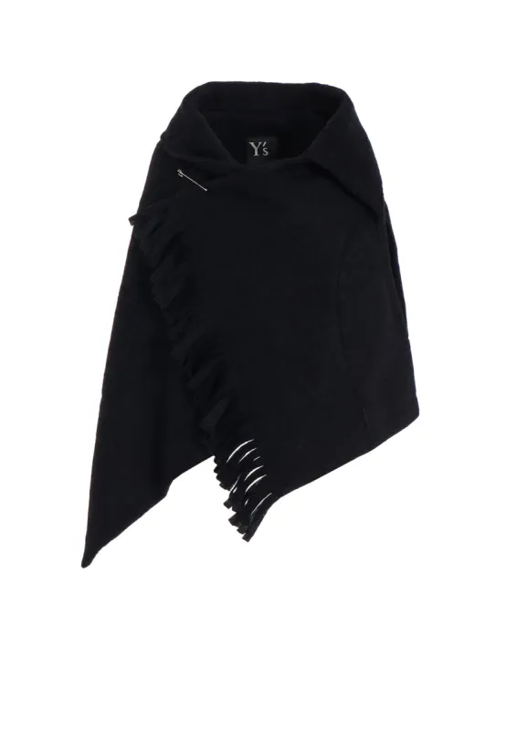 W/Pe SLIVER FLEECE FRINGE WRAP T sold by Yohji Yamamoto