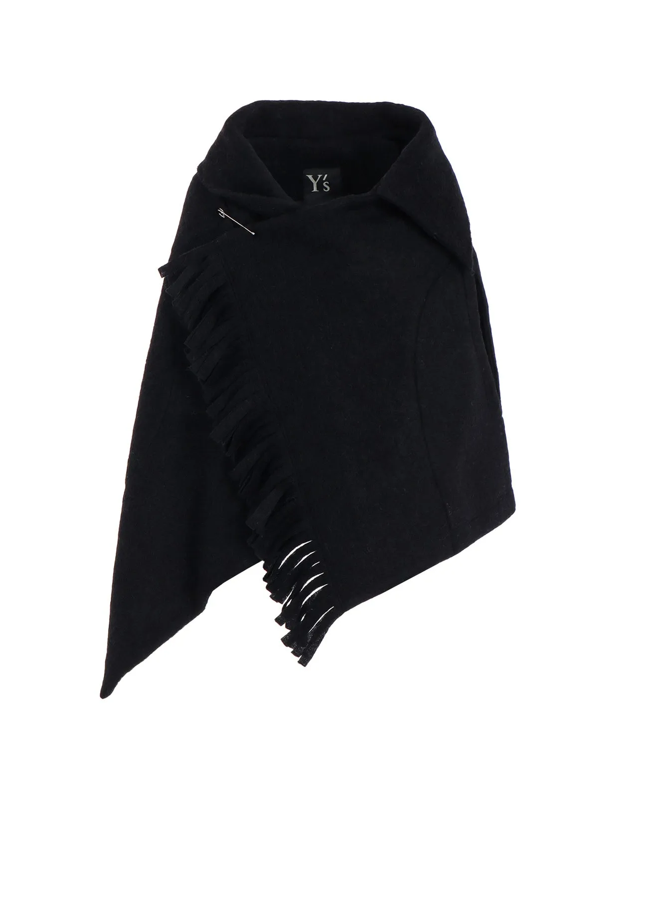 W/Pe SLIVER FLEECE FRINGE WRAP T sold by Yohji Yamamoto
