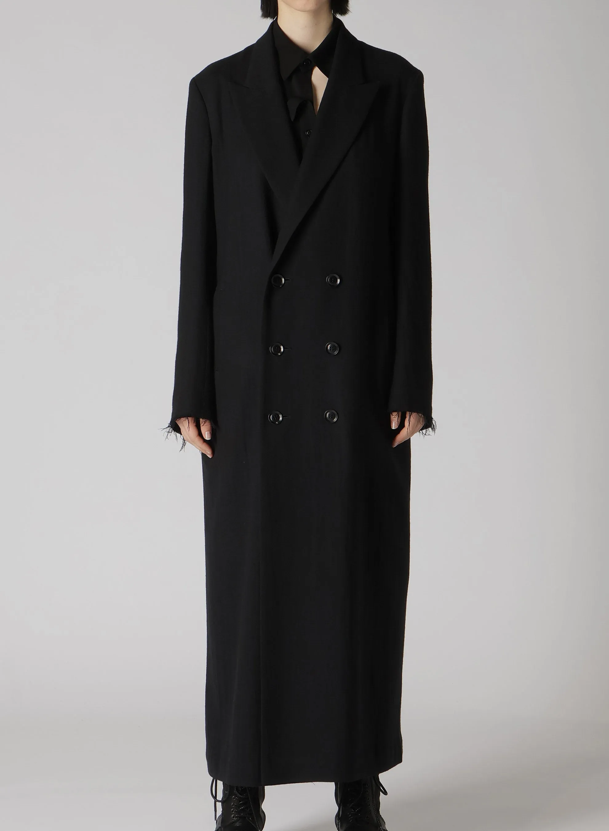 WOOL VIYELLA W FRONT LONG COAT sold by Yohji Yamamoto product image thumbnail 5