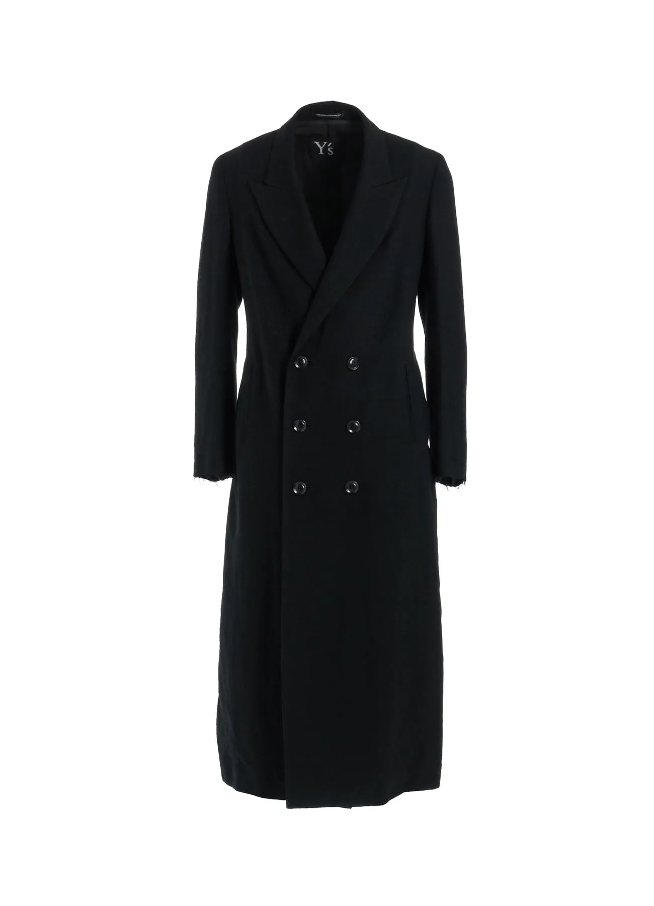 WOOL VIYELLA W FRONT LONG COAT sold by Yohji Yamamoto