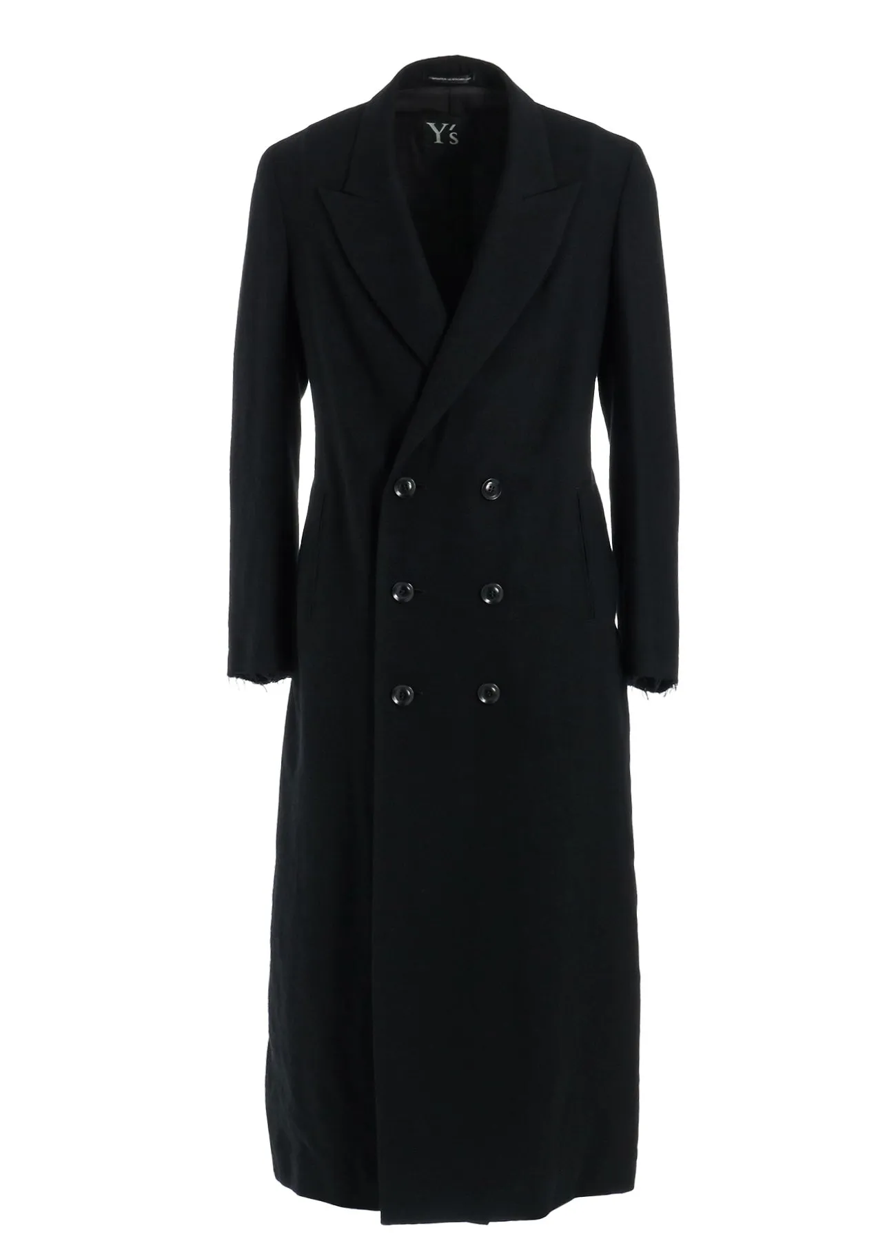 WOOL VIYELLA W FRONT LONG COAT sold by Yohji Yamamoto product image thumbnail 2