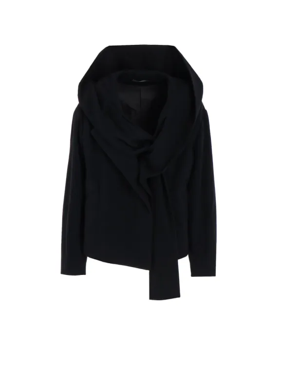 STRETCH FLANNEL HOODIE JACKET sold by Yohji Yamamoto