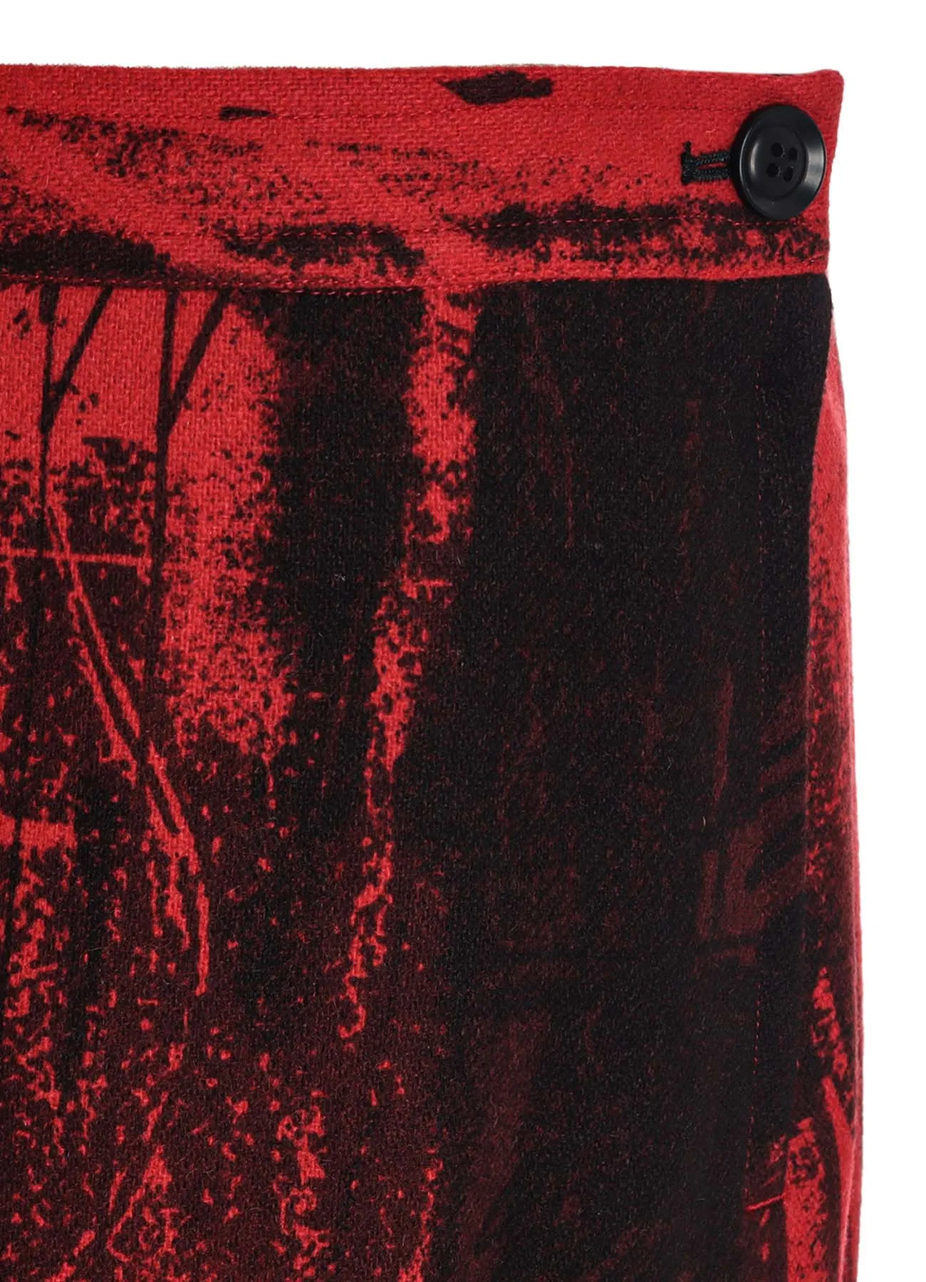 WOOL FLANNEL LOGO SCRIBBLE PT ASYMMETRIC FLARE SKIRT sold by Yohji Yamamoto product image thumbnail 5